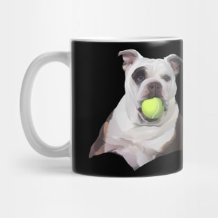 Cute The Dog With Ball- vector art the dog Mug